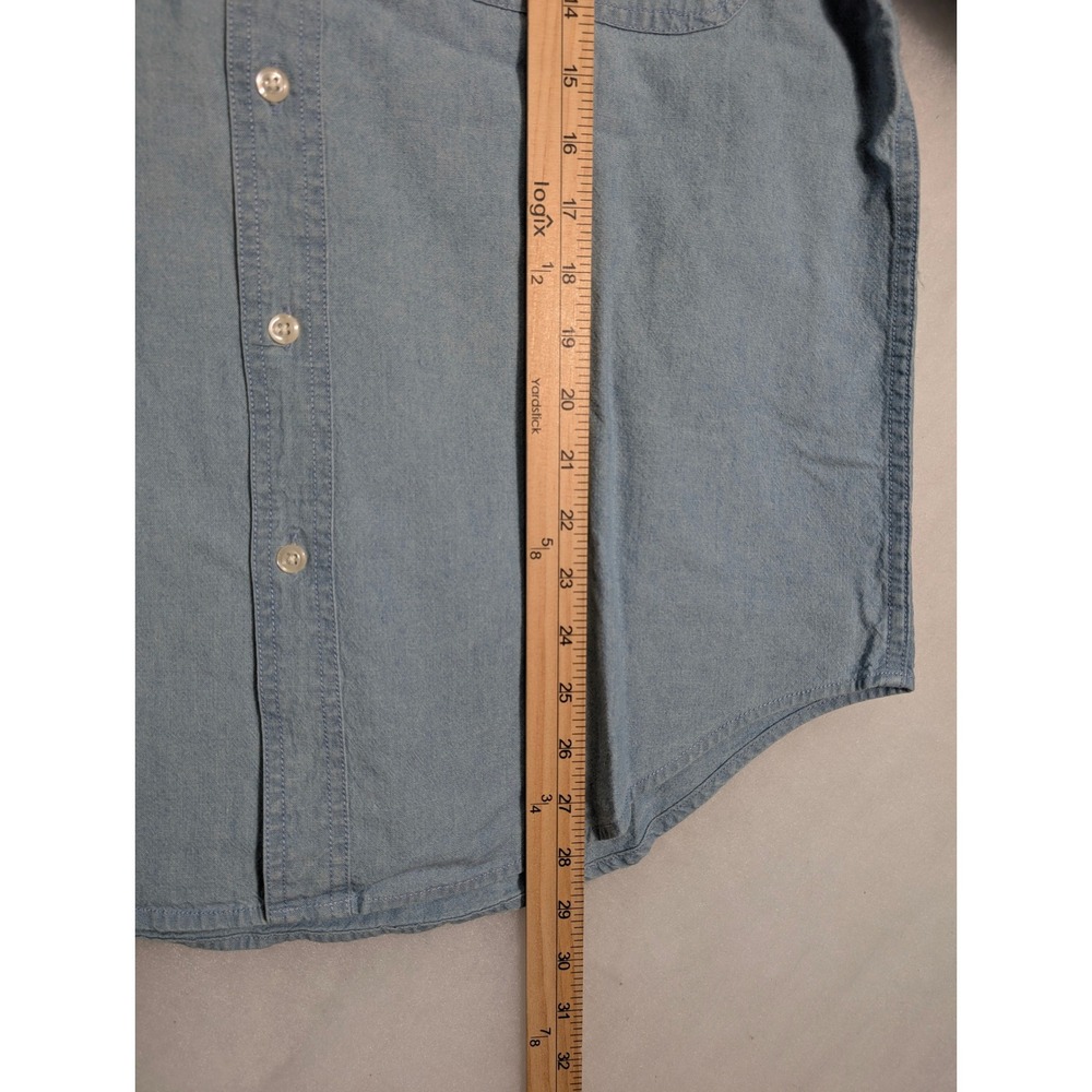 NWT Vintage S Warner Bros Fred Flintstone Grand Poobah Denim Shirt Men's Cartoon - Picture 5 of 6